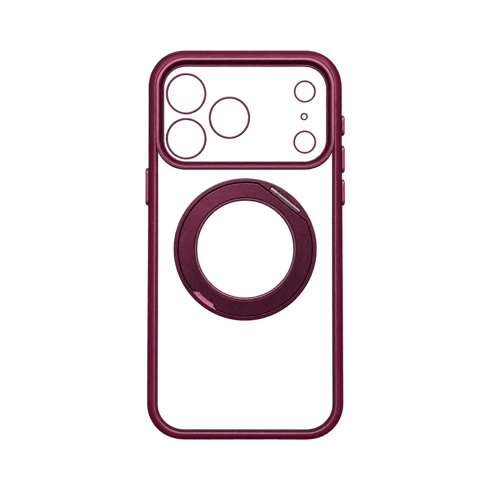 MAGNETIC RING SILICONE CASE IPHONE 18 PRO/17 PRO BURGUNDY