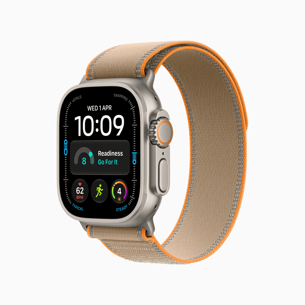 Apple Watch Ultra 4 GPS + Cellular 49mm Natural Titanium Case with Sand Trail Loop - M/L