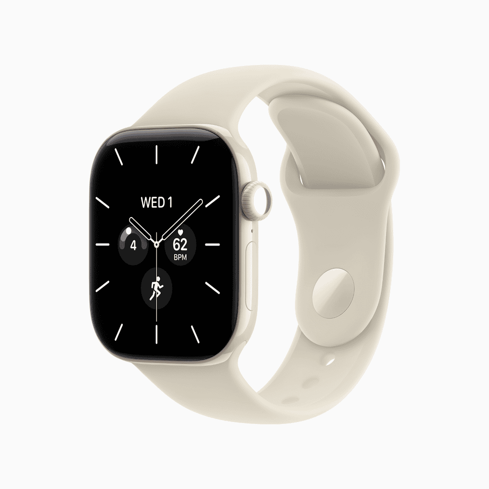 Apple Watch Series 12 GPS + Cellular 46mm Pearl White Ceramic Case with Sand Sport Band - S/M