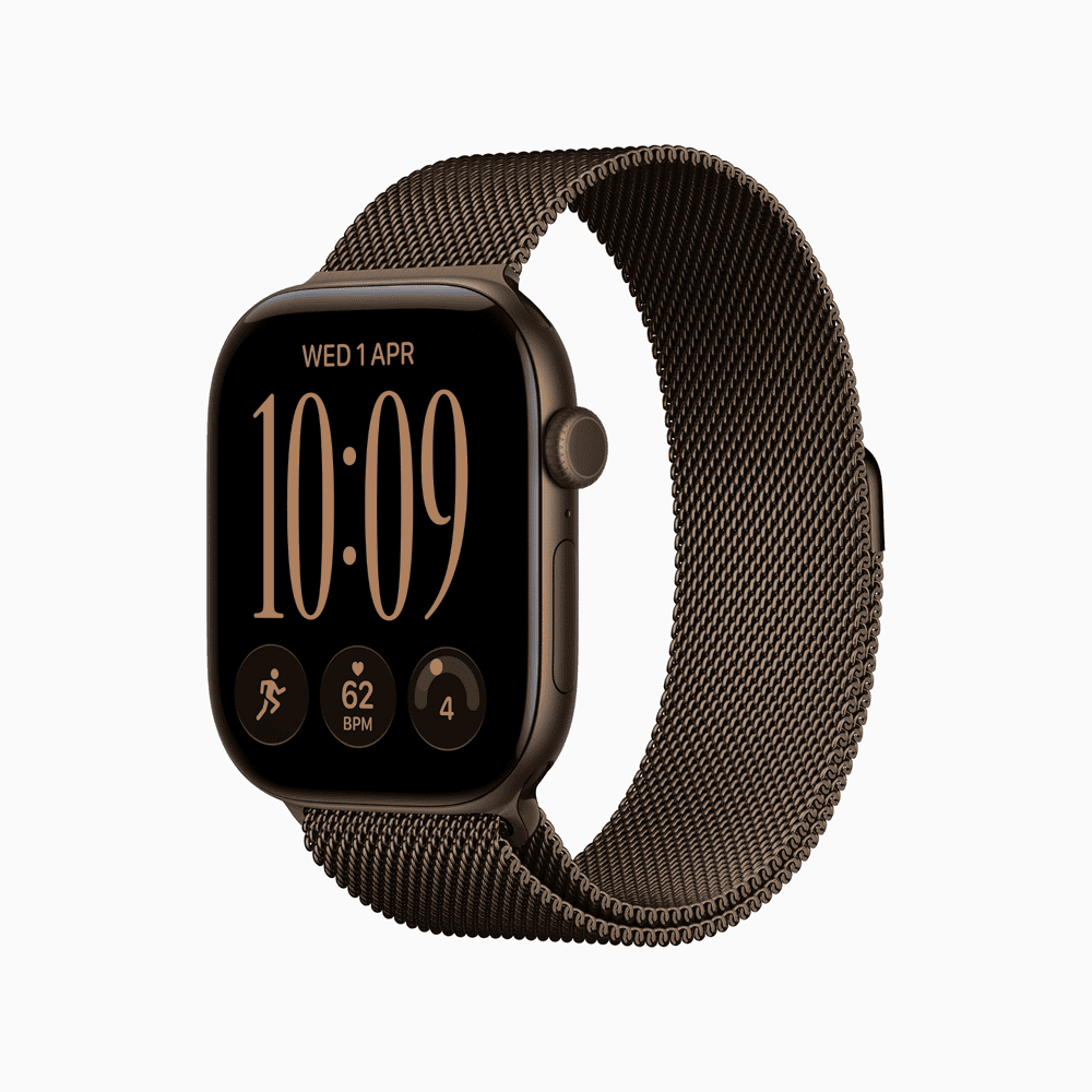 Apple Watch Series 12 GPS + Cellular 46mm Dark Bronze Aluminium Case with Dark Bronze Milanese Loop - M/L