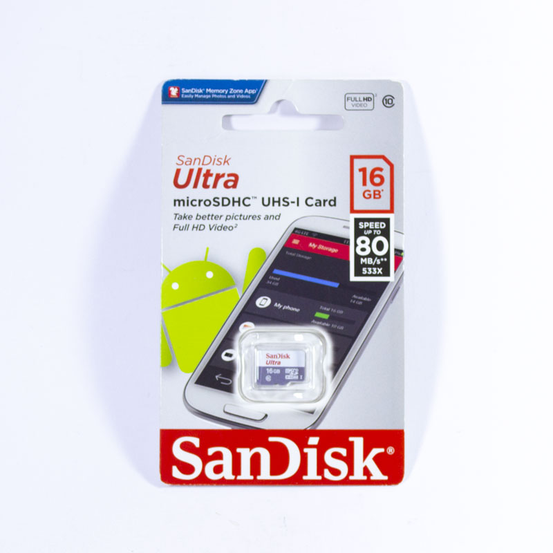 SanDisk Ultra MicroSDHC UHS-l Card 16GB