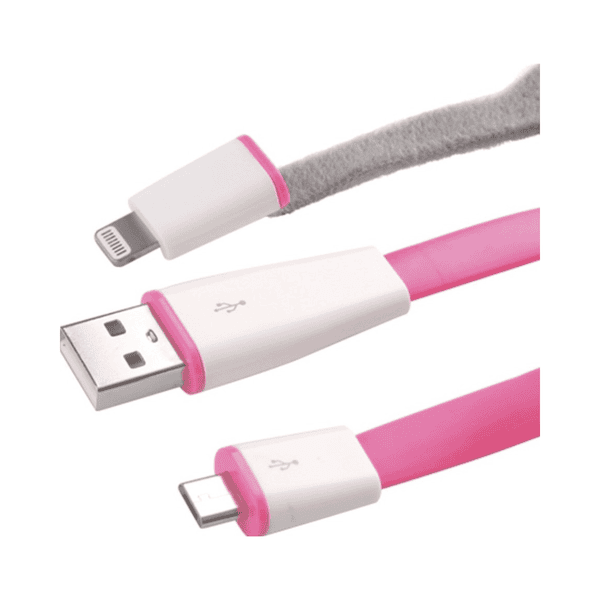 MILI 2IN1 LIGHTNIG TO MICRO CABLE 1M PINK