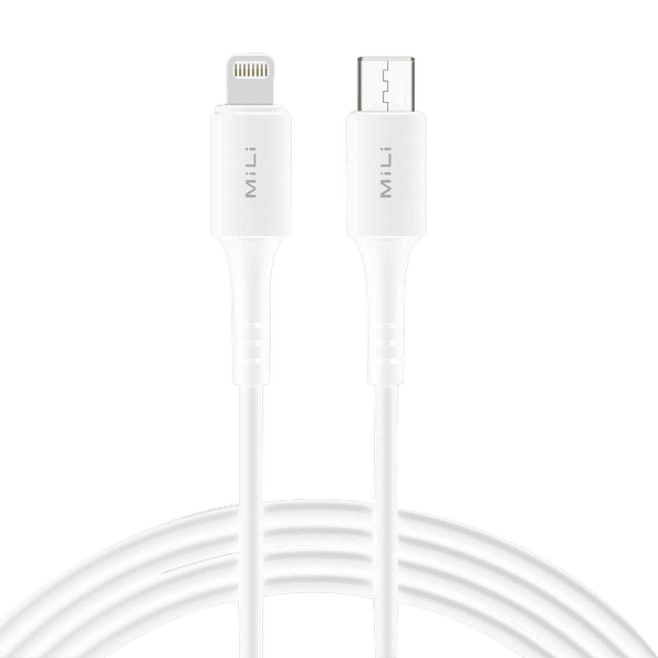 MILI TYPE C TO LIGHTNING CABLE 1M WHITE