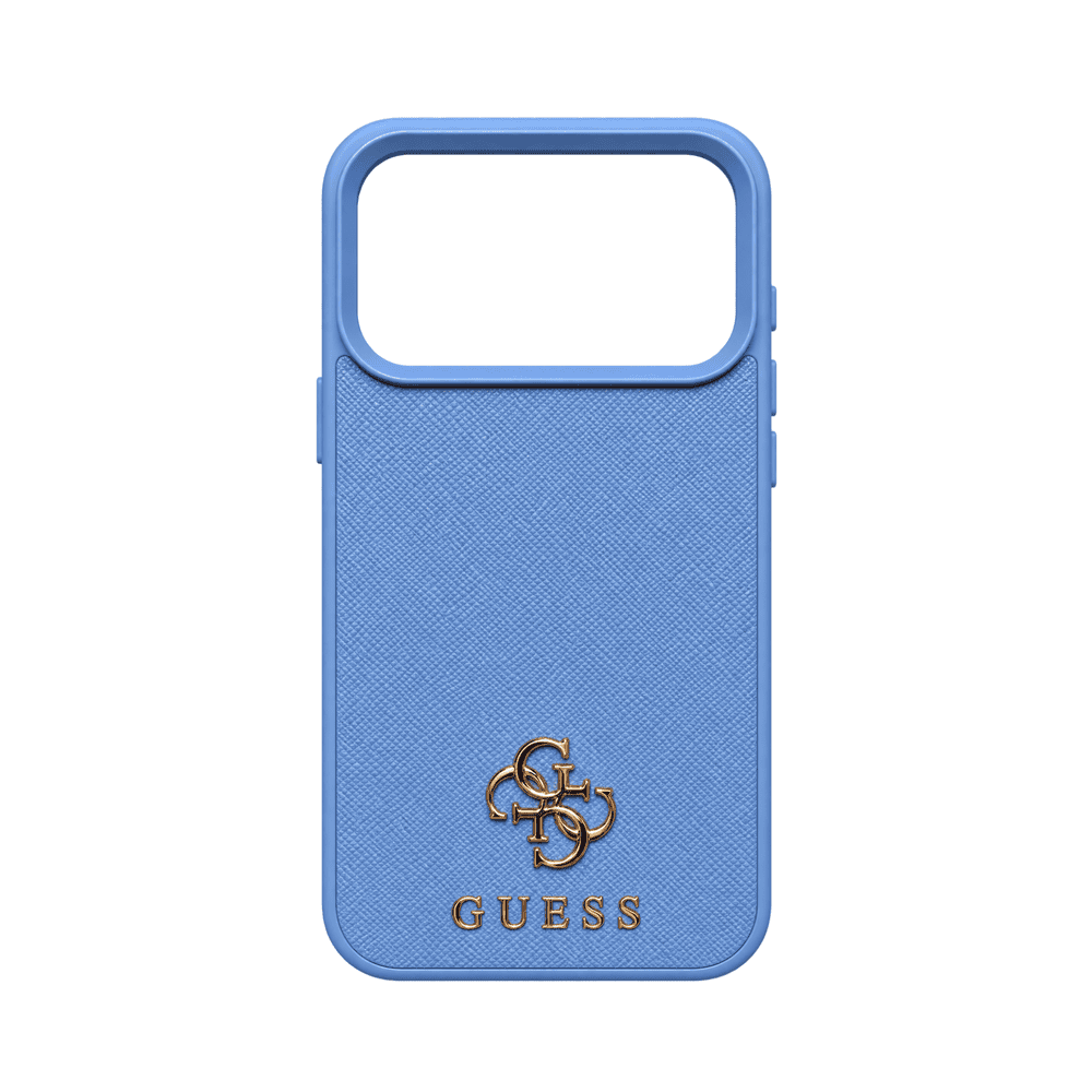 GUESS MAGSAFE SAFFIANO HARD CASE WITH SMALL 4G & CLASSIC LOGO FOR IPHONE 18/17 PRO GLACIER