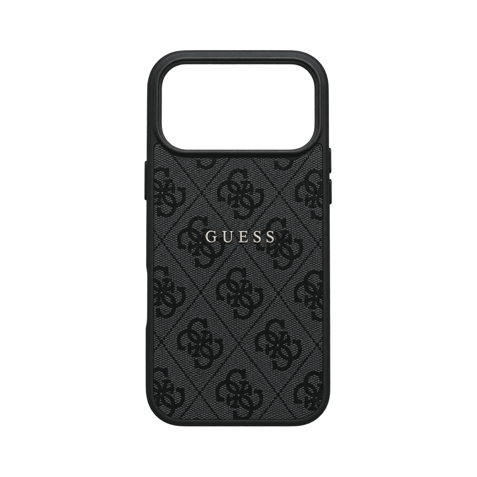 GUESS MAGSAFE EMBOSSED 4G PU HARD CASE WITH CLASSIC LOGO FOR IPHONE 18/17 PRO BLACK