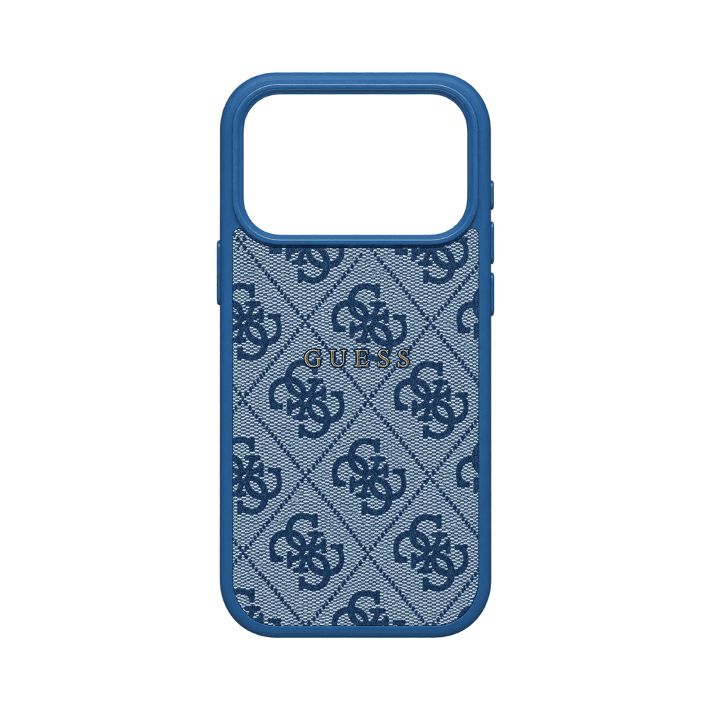 GUESS MAGSAFE EMBOSSED 4G PU HARD CASE WITH CLASSIC LOGO FOR IPHONE 18/17 PRO GLACIER