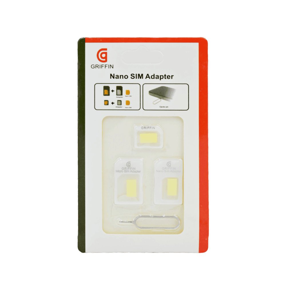 Griffin SIM Card Adaptor & Ejector Pin - White