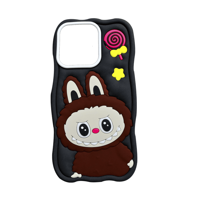 LABUBU SILICONE COVER IPHONE 14/15 PRO MAX BLACK