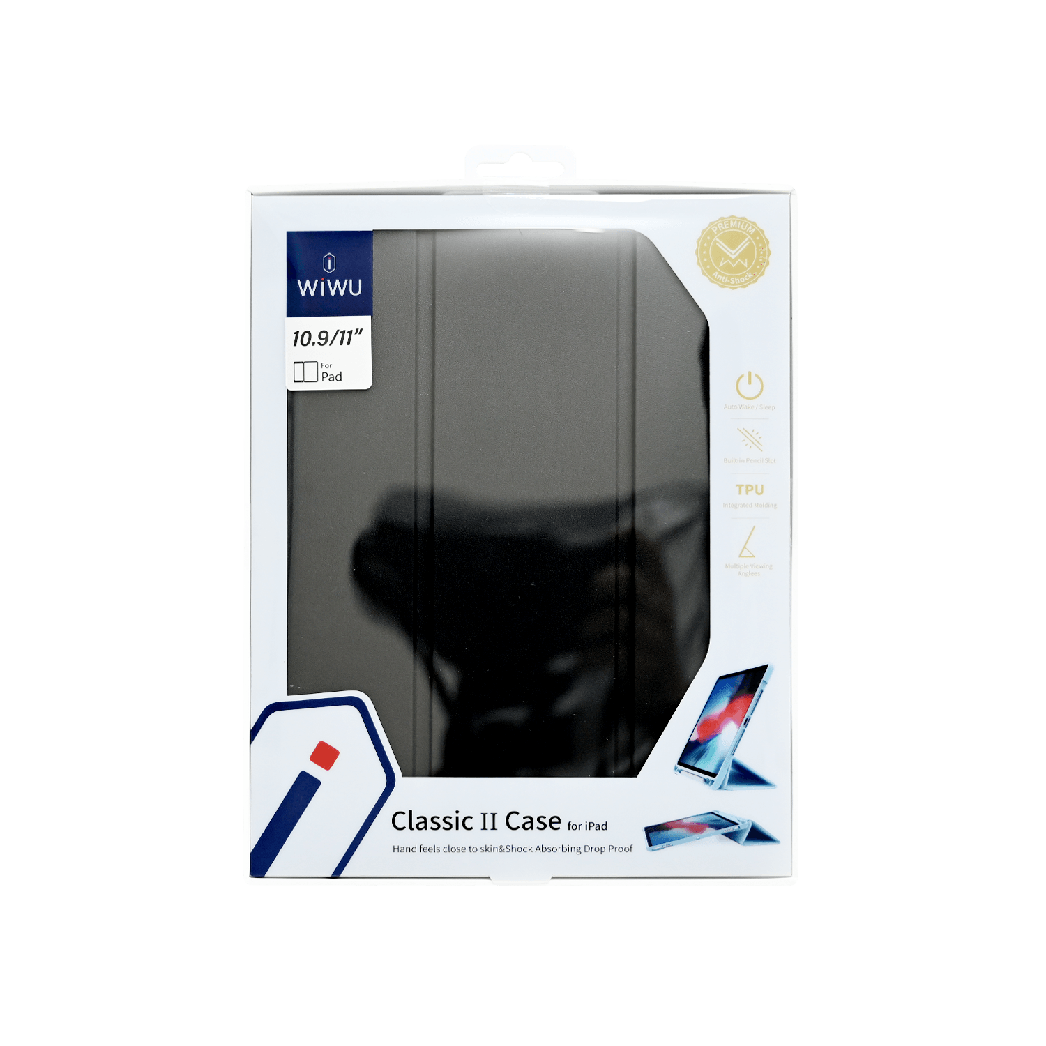 WIWU CLASSIC II LEATHER CASE IPAD 10.9/11 BLACK