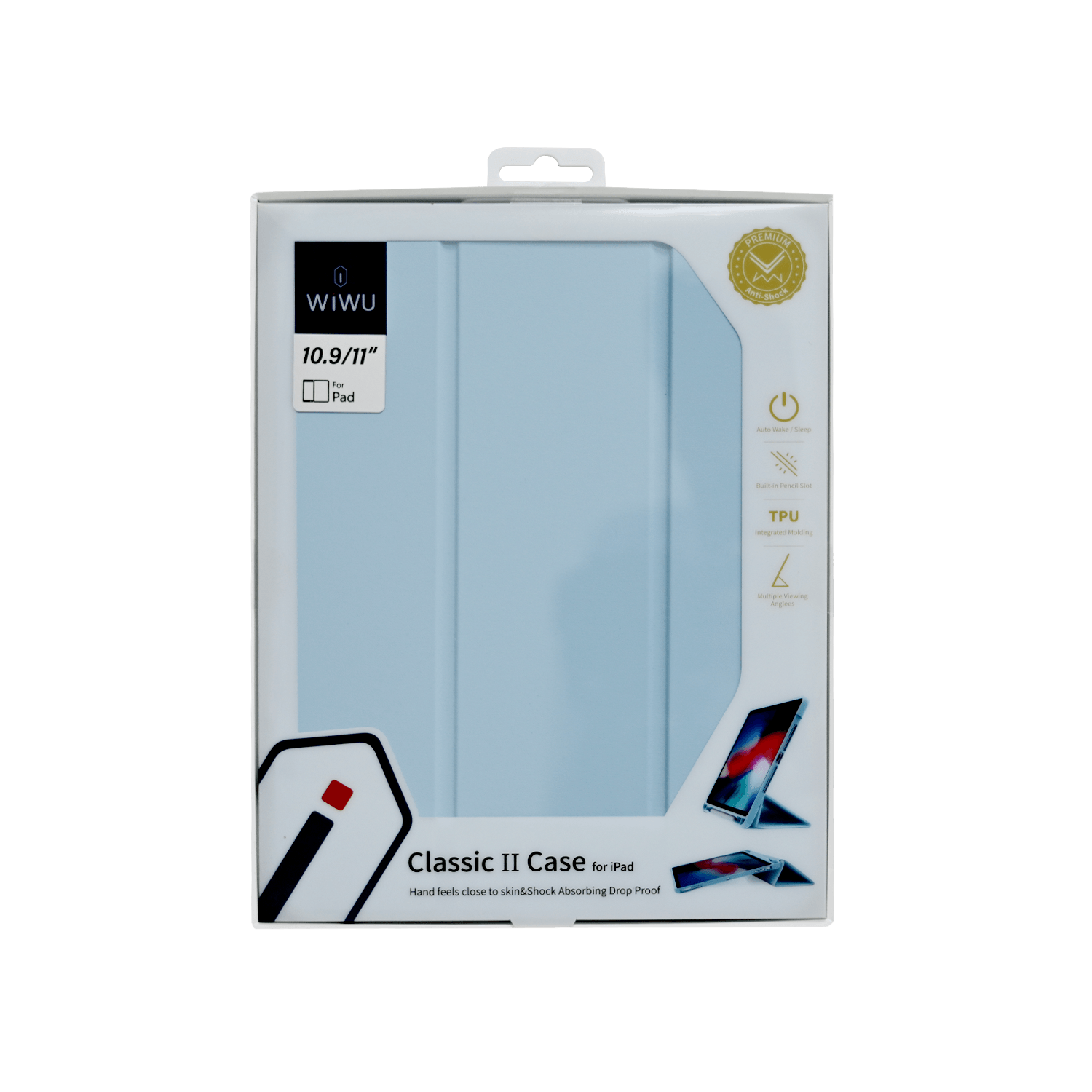 WIWU CLASSIC II LEATHER CASE IPAD 10.9 2022 LIGHT BLUE