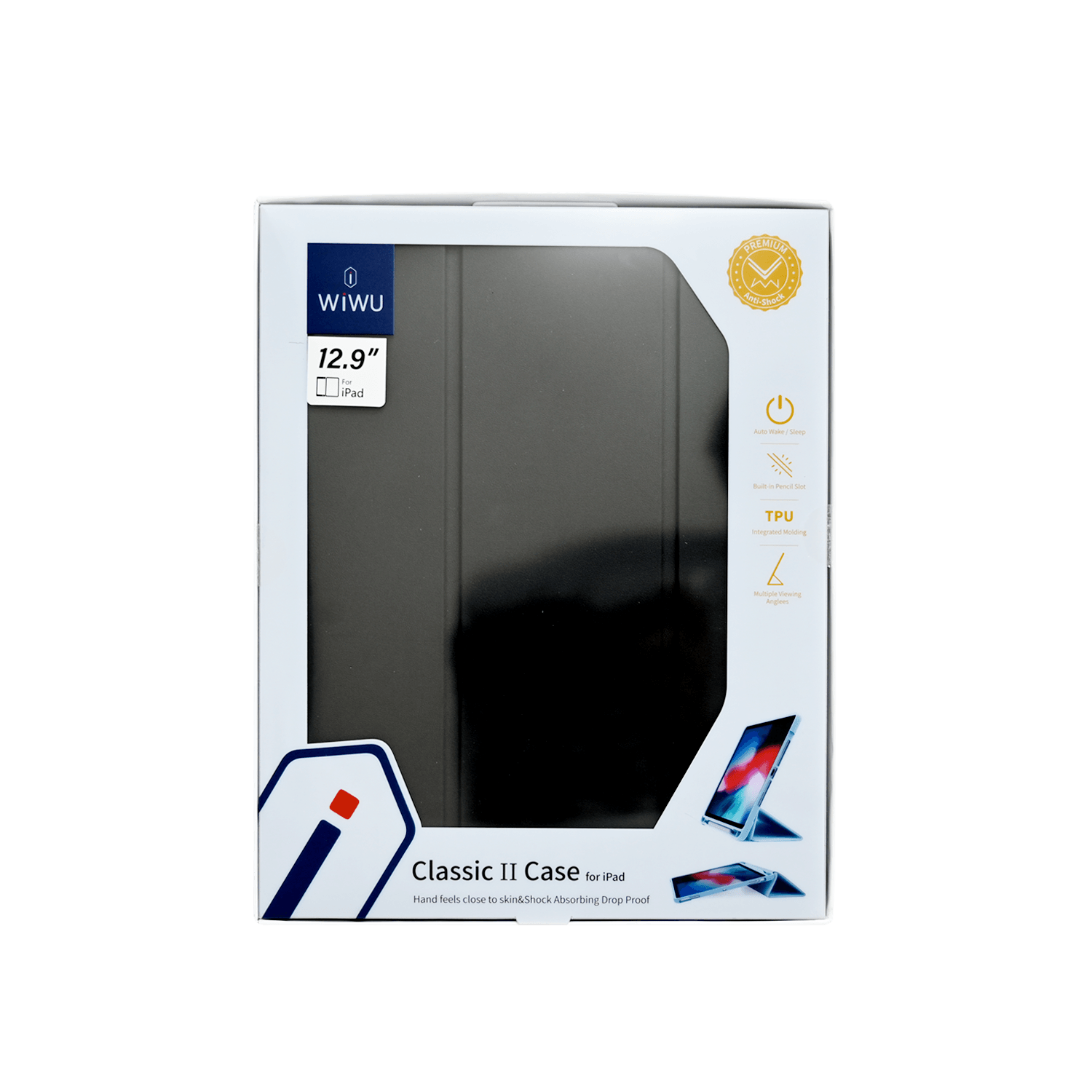 WIWU CLASSIC II LEATHER CASE IPAD 12.9 BLACK