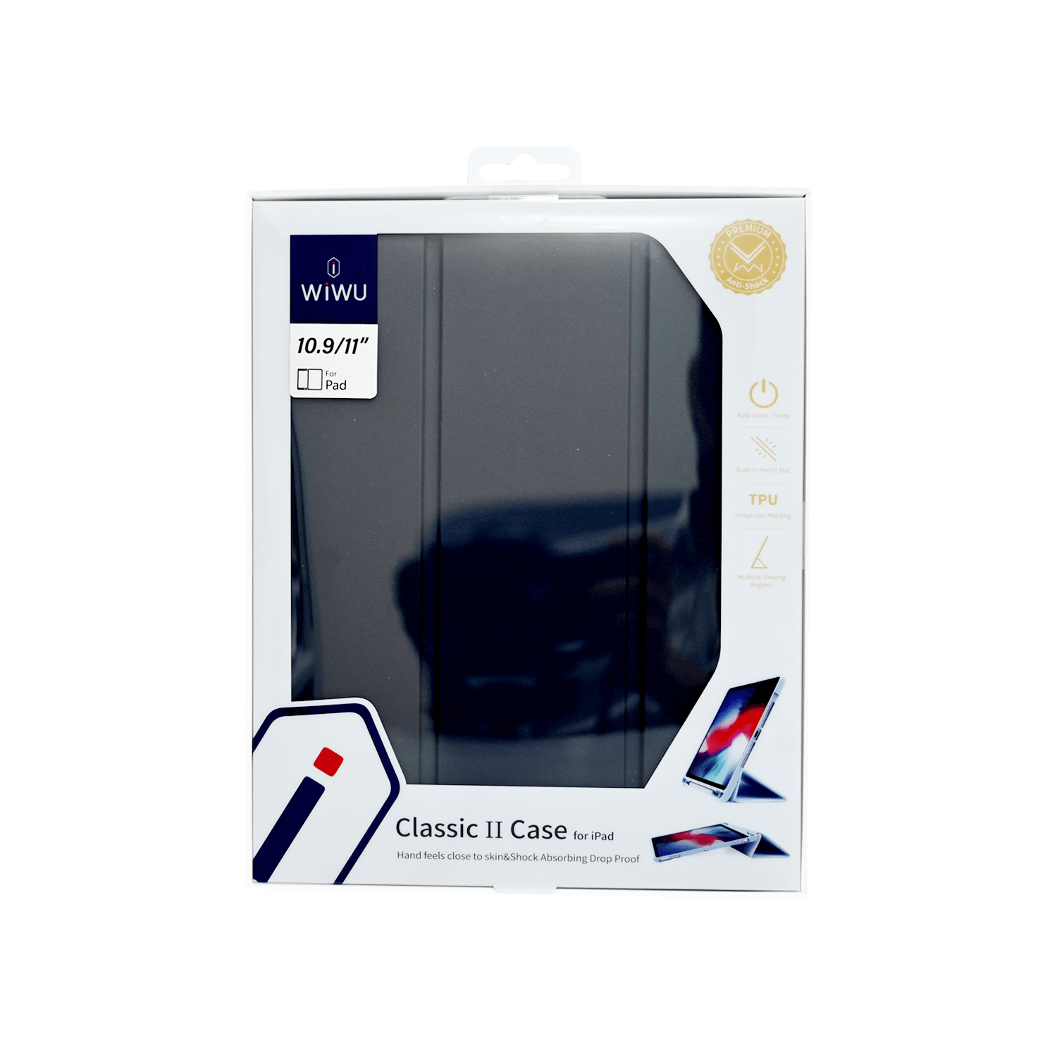WIWU CLASSIC II LEATHER CASE IPAD 10.9/11 NAVY BLUE