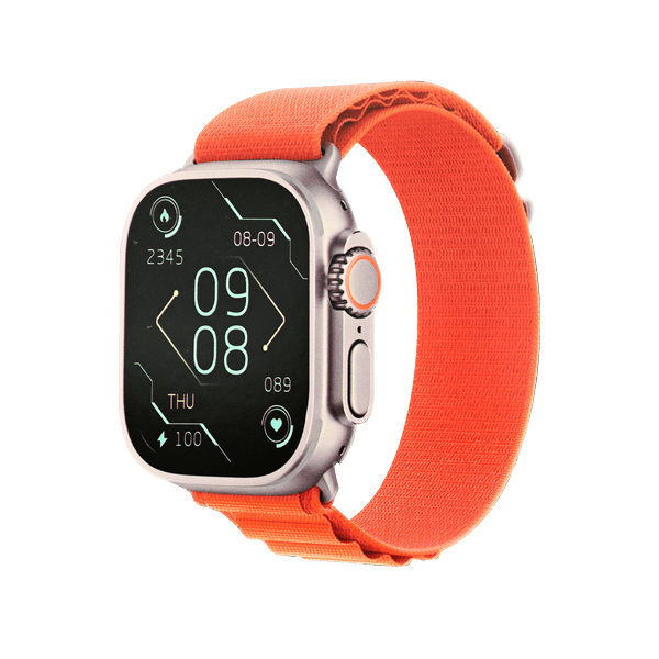 NYORK SMART WATCH SW-326 COSMIC ULTRA Silver with Orange Strap