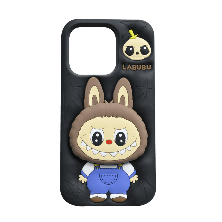 LABUBU SILICONE COVER IPHONE 13/14/15 PRO BLACK