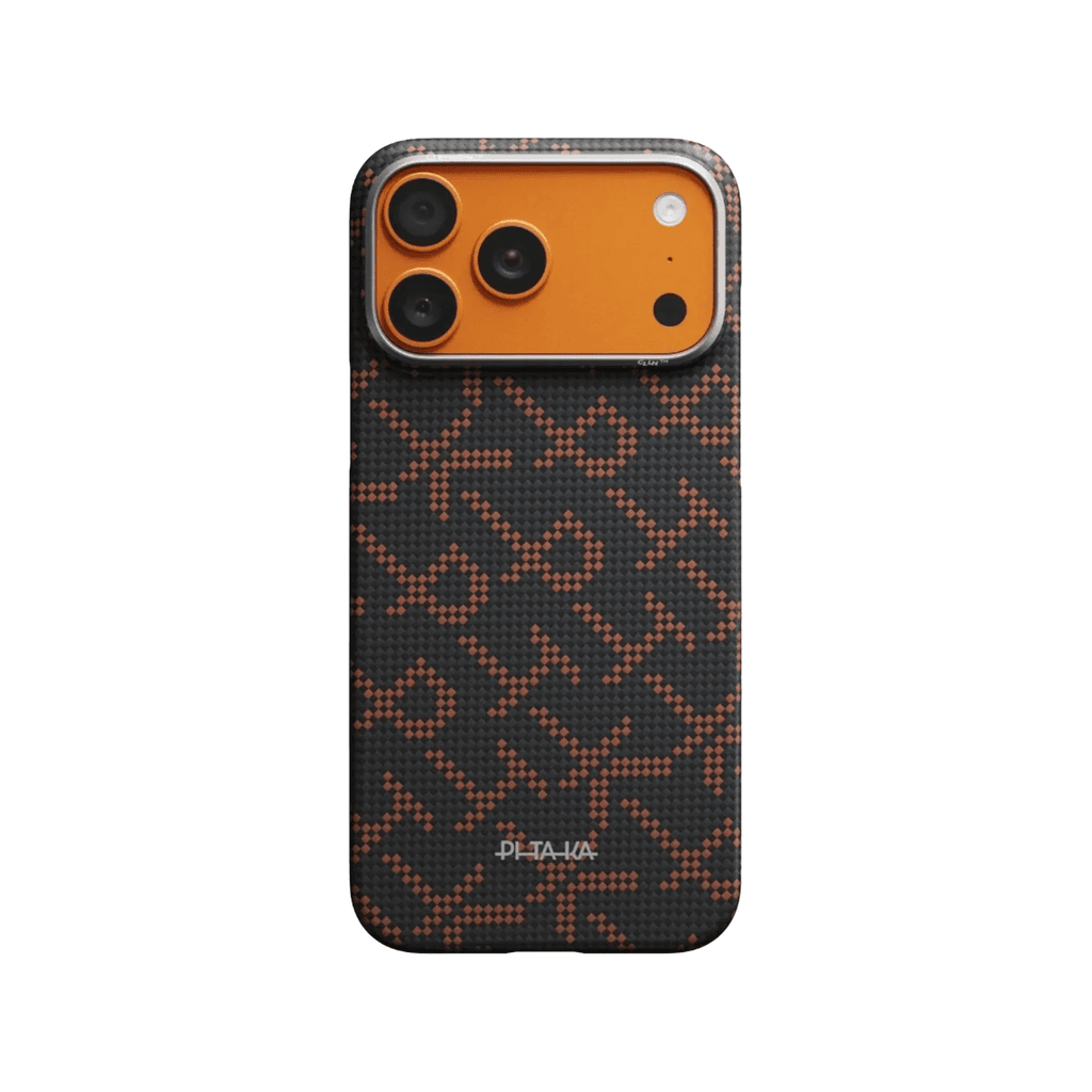 PITAKA ULTRA SLIM CASE (EGE) IPHONE 17 PRO MAX MONOGRAM-ORANGE/BLACK