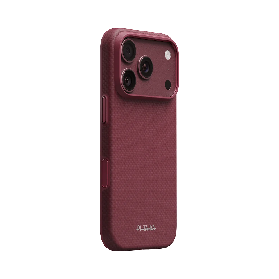 PITAKA SUPREME CRAFT CASE IPHONE18/17 PRO - BURGUNDY-03 KI805SP
