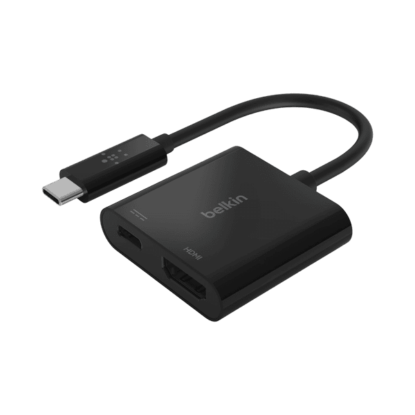 BELKIN ADAPTER USB C HDMI WITH USB C POWER PASS THROUGH BLACK -TCM
