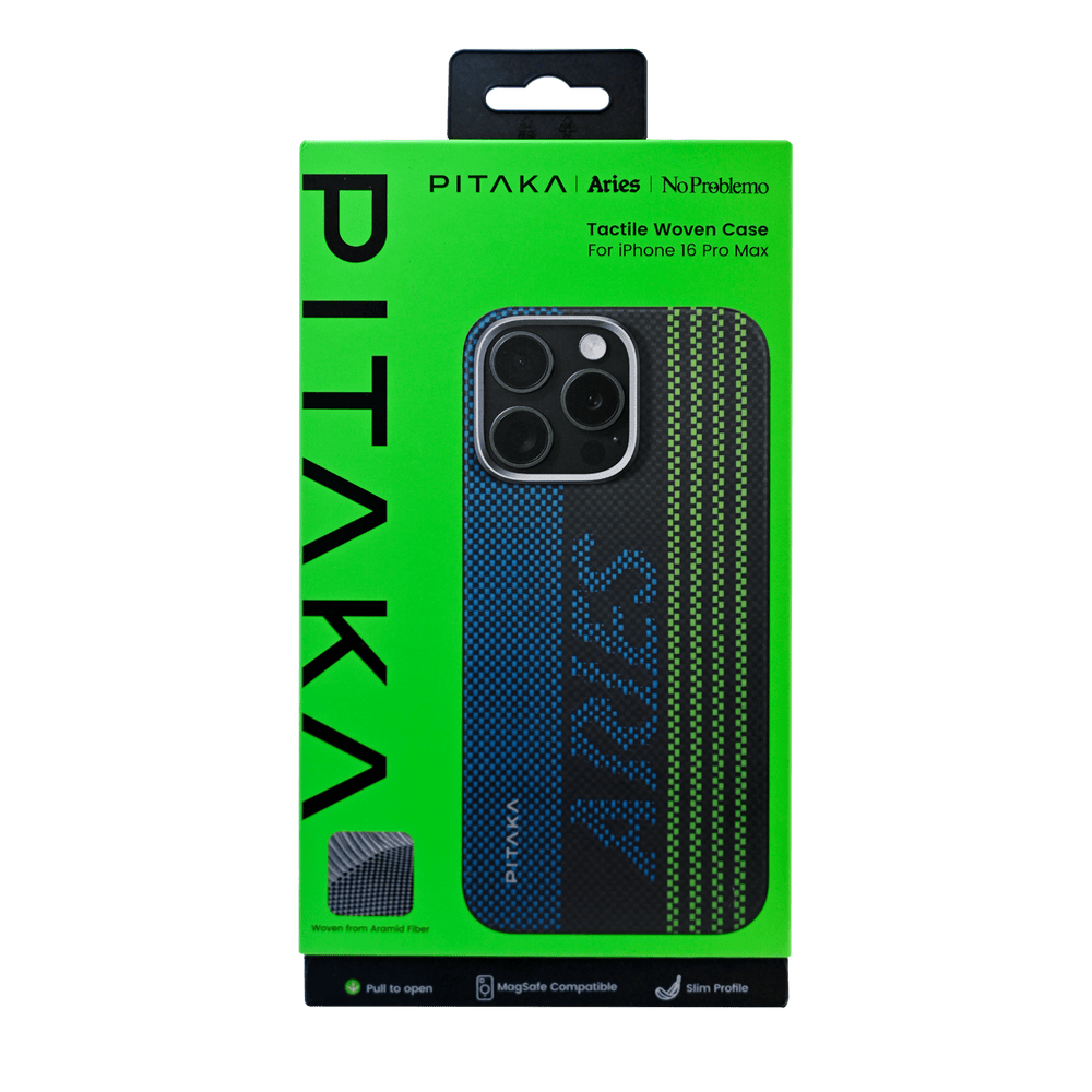 Pitaka Aries Tactile Woven Case for iPhone 16 Pro max - Credit card