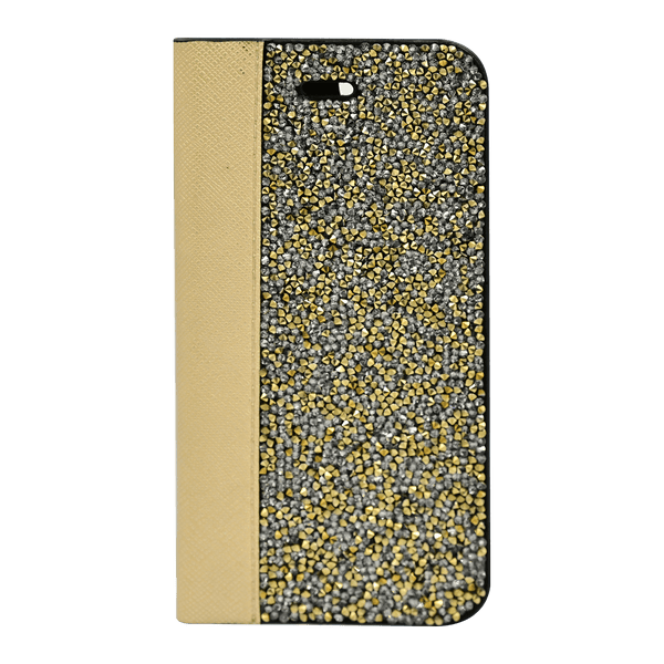 BLING WORLD STONE LEATHER CASE IPHONE7 GOLD