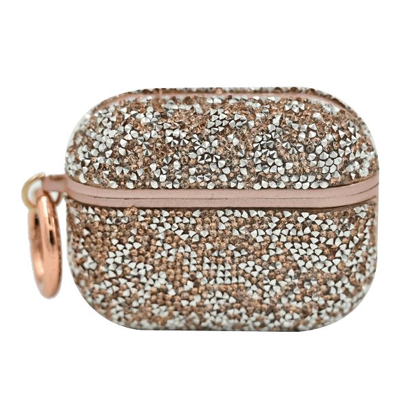 BLING WORLD STONE HARD AIRPODS PRO2 CASE ROSE GOLD