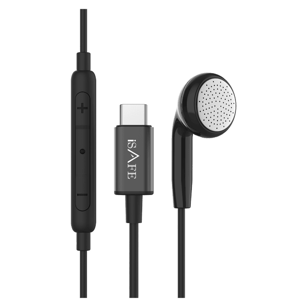 ISAFE MFI MONO LIGHTNING EARPHONE BLACK