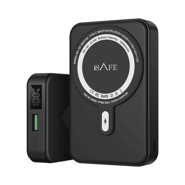 ISAFE MAGNETIC STAND POWERBANK 10000 MAH BLACK