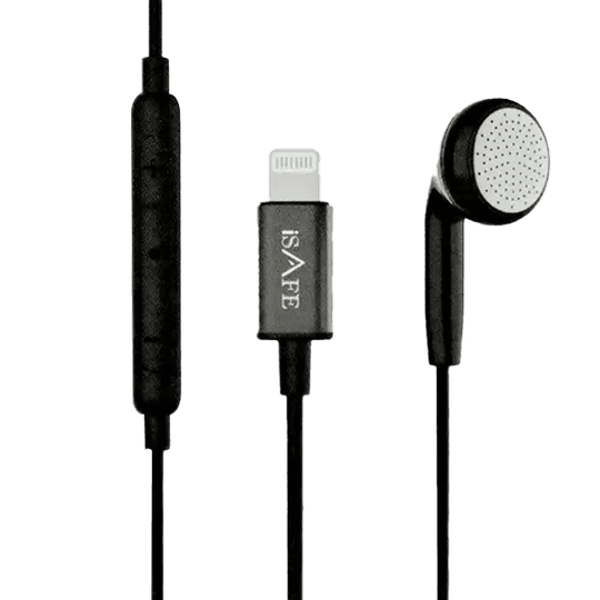 ISAFE MFI MONO LIGHTNING EARPHONE WHITE