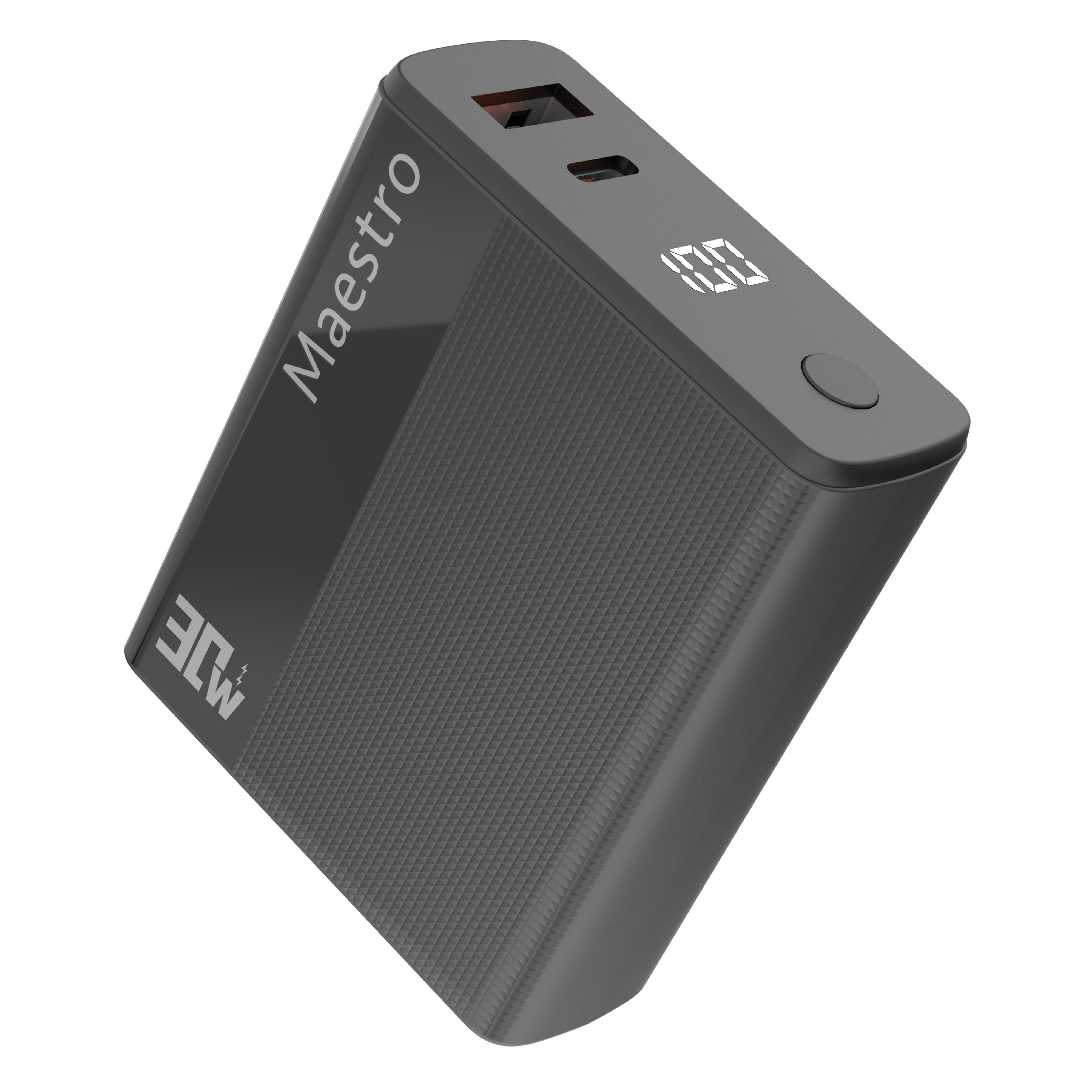 Maestro 30w Fast Charging 10000mah Mini Powerbank  - Black
