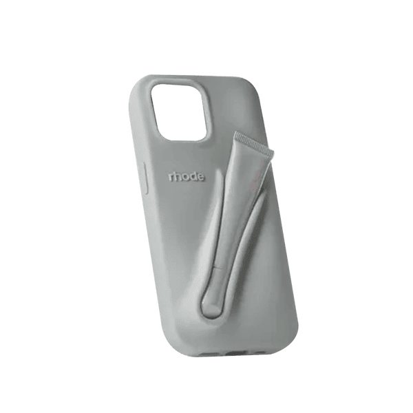 Rhode Gray Silicone Case with Lipstick