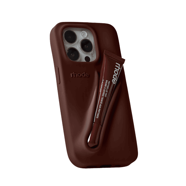 Rhode Silicone Case With Lipstick For Iphone 14 Plus & 15 Plus - Espresso, 1 Pcs