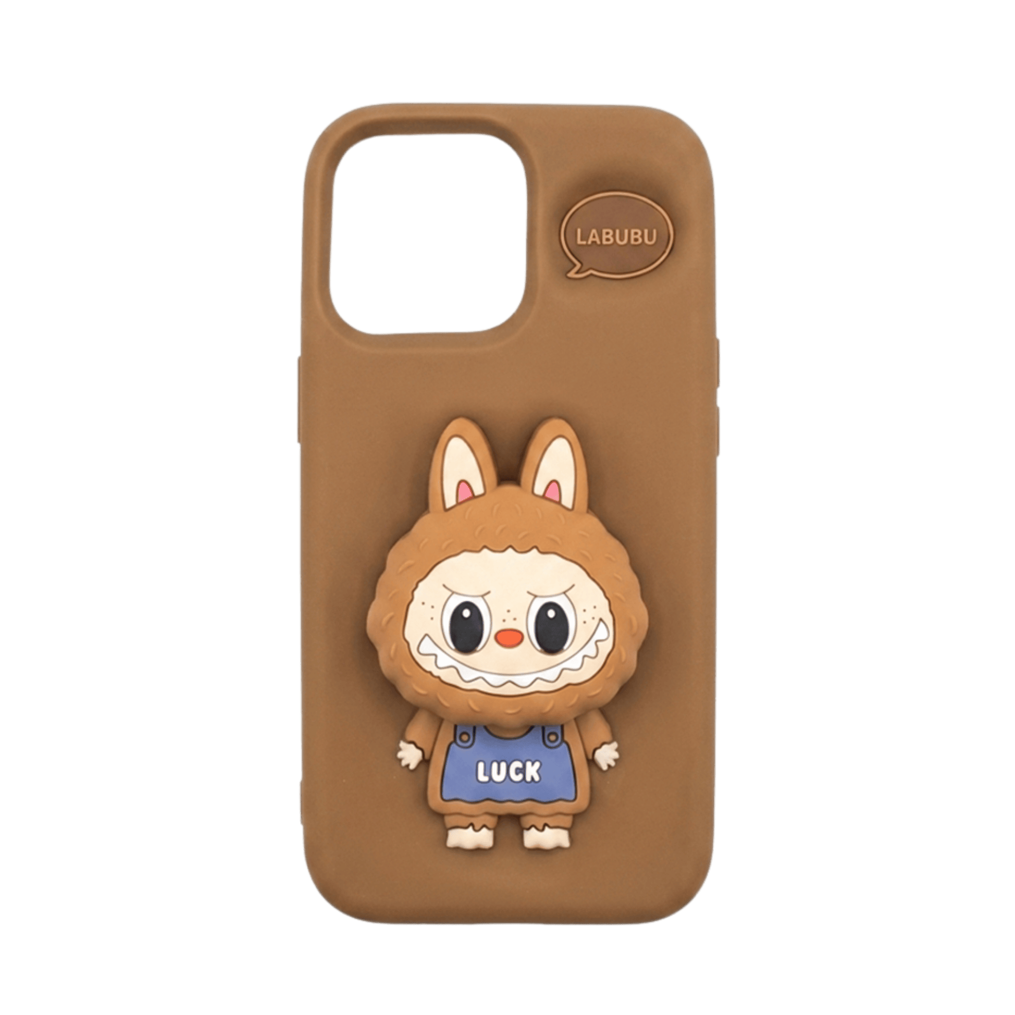 LABUBU POP UP SILICONE COVER IPHONE 16 PRO MAX BROWN