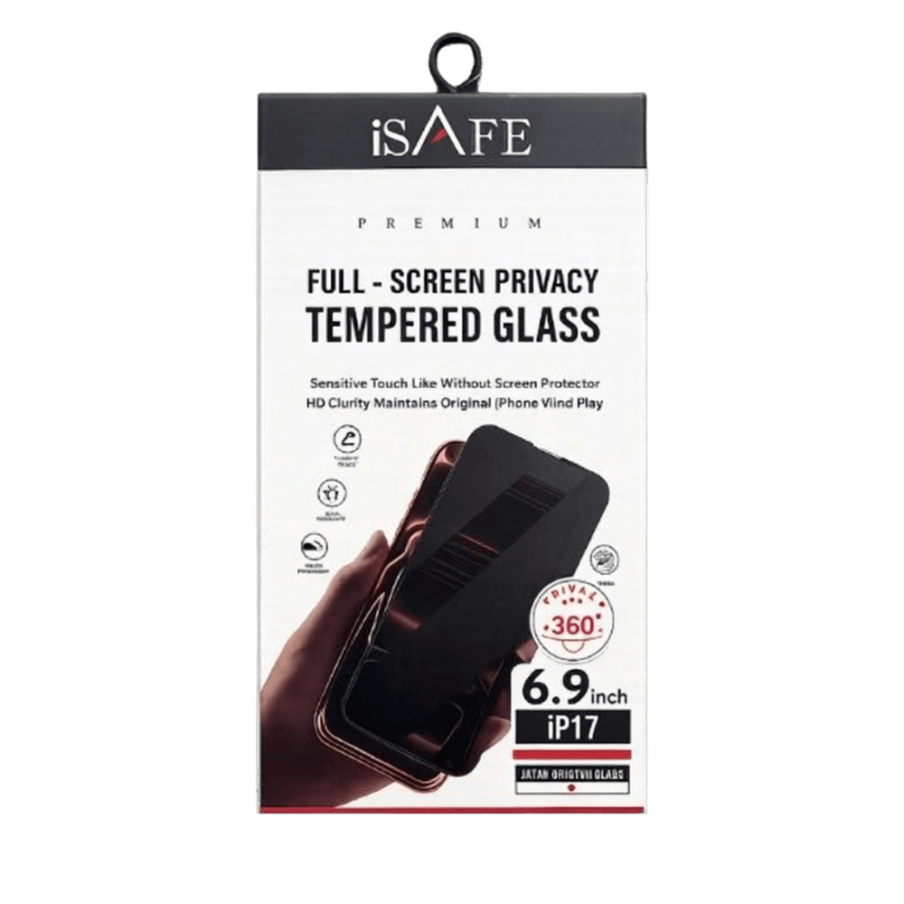 ISAFE 360 HD GLASS SCREEN GUARD IPHONE 17 PRO MAX PRIVACY