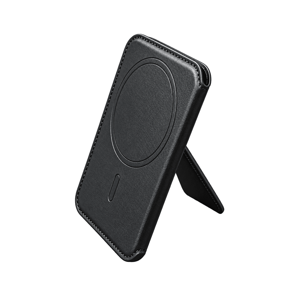MOCOME FOLDABLE WALLET MAGSAFE CARD HOLDER WITH STAND BLACK