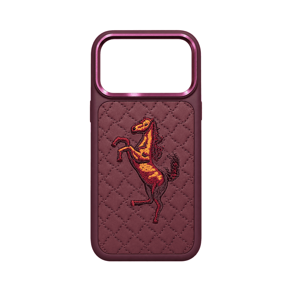 POLO SANTA BARBARA LEATHER CASE IPHONE 18 PRO MAX/17 PRO MAX BURGUNDY