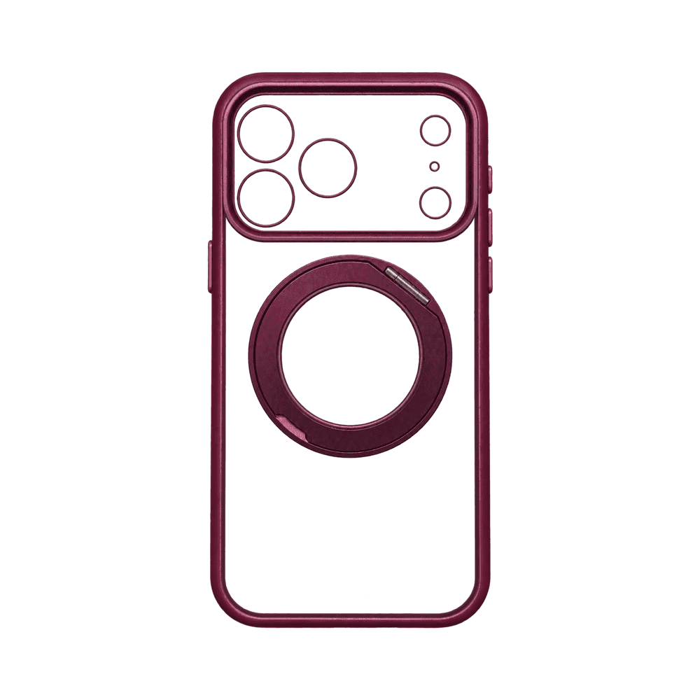 MAGNETIC RING SILICONE CASE IPHONE 18 PRO/17 PRO BURGUNDY