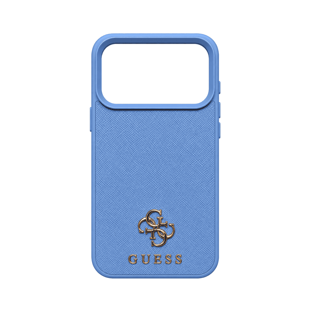 GUESS MAGSAFE SAFFIANO HARD CASE WITH SMALL 4G & CLASSIC LOGO FOR IPHONE 18/17 PRO GLACIER