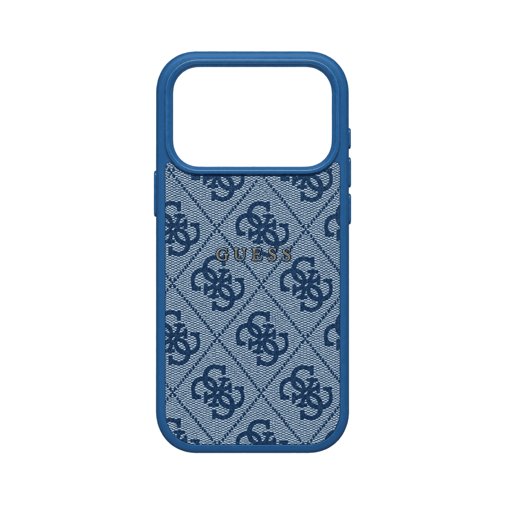GUESS MAGSAFE EMBOSSED 4G PU HARD CASE WITH CLASSIC LOGO FOR IPHONE 18/17 PRO GLACIER