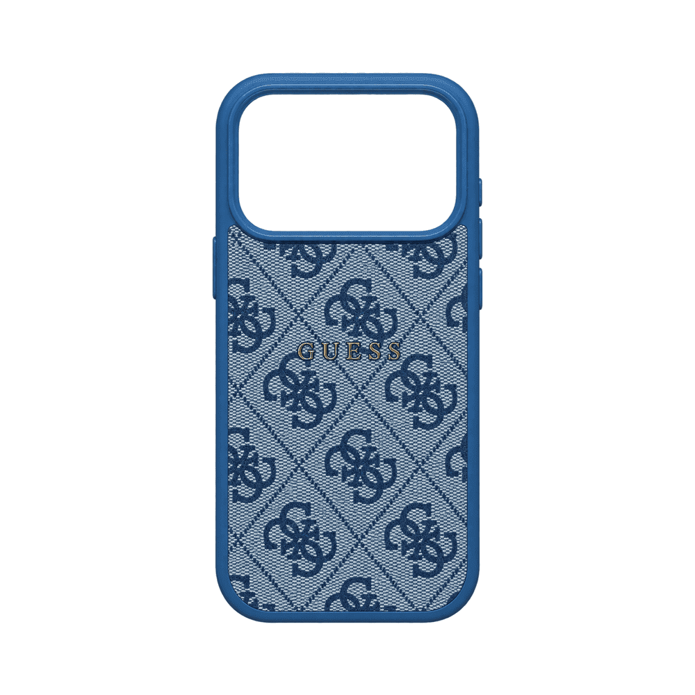 GUESS MAGSAFE EMBOSSED 4G PU HARD CASE WITH CLASSIC LOGO FOR IPHONE 18/17 PRO MAX GLACIER
