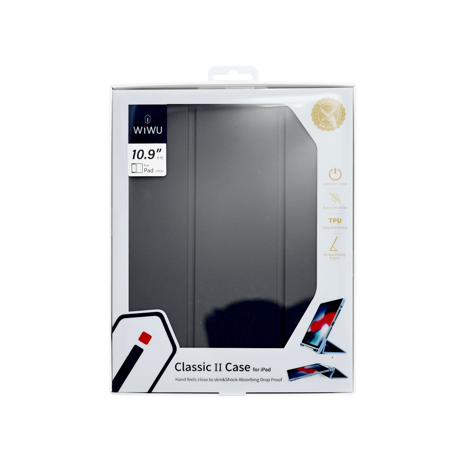 WIWU CLASSIC II LEATHER CASE IPAD 10.9 NAVY BLUE