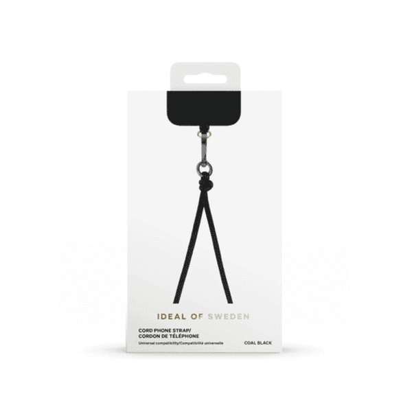 IDEAL OF SWEDEN CORD PHONE STRAP 15/16 SERIES COAL BLACK