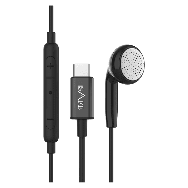 ISAFE MFI MONO LIGHTNING EARPHONE BLACK