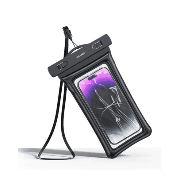 USAMS WATER PROOF BAG YD014 DOUBLE PACKET 7 INCH BLACK