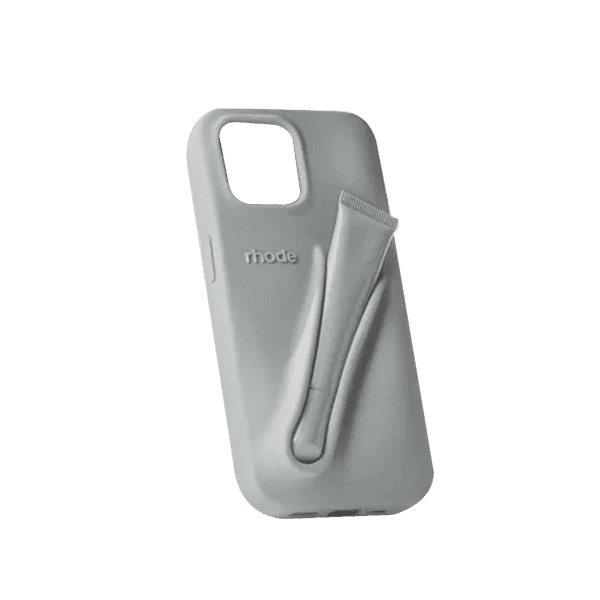 Rhode Gray Silicone Case with Lipstick
